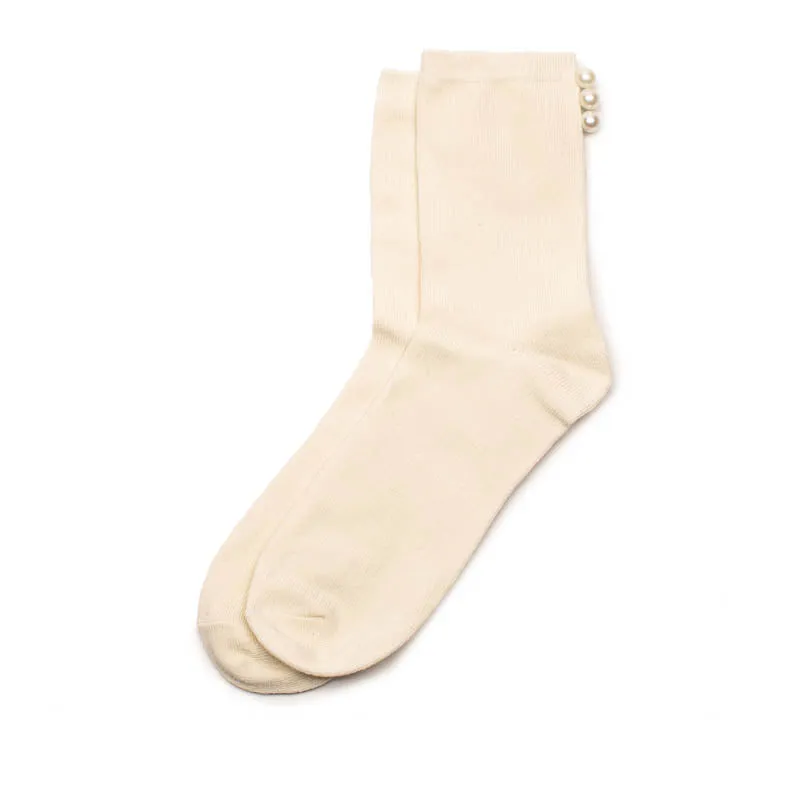 SOCKS Pearl | Off White Cotton