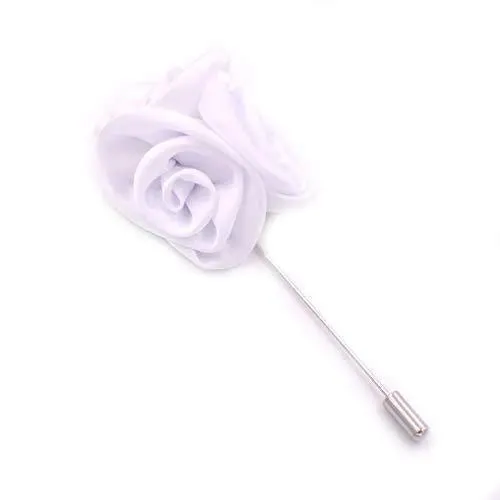 Solid Color Flower Lapel Pin