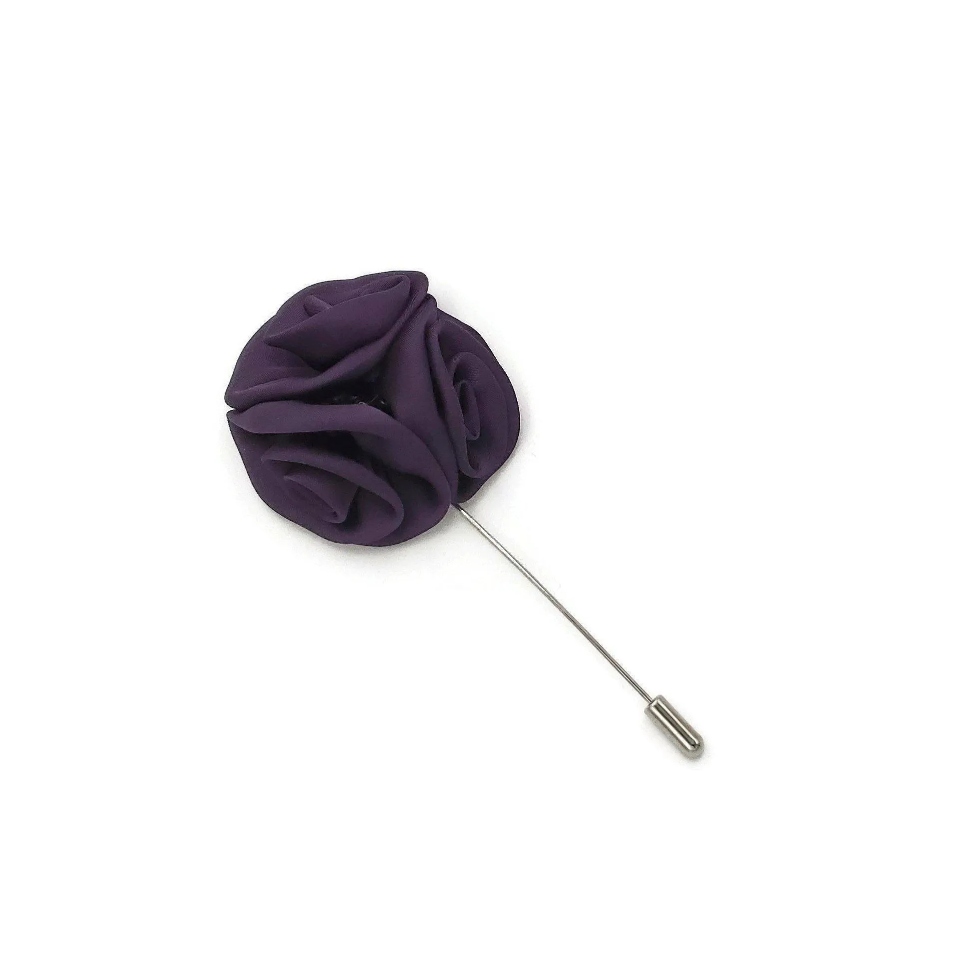 Solid Color Flower Lapel Pin