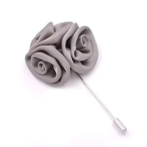 Solid Color Flower Lapel Pin