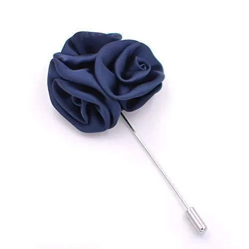 Solid Color Flower Lapel Pin