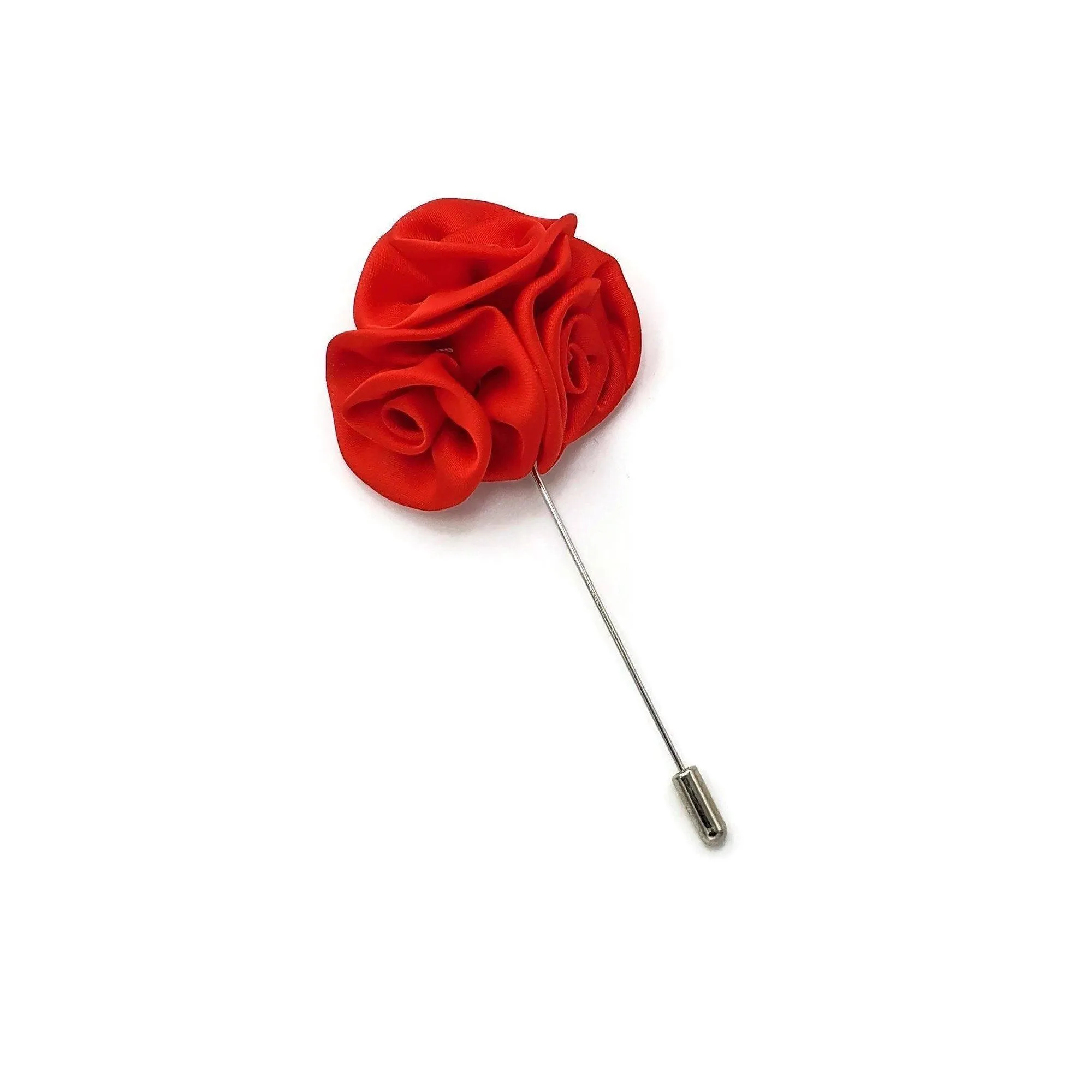 Solid Color Flower Lapel Pin