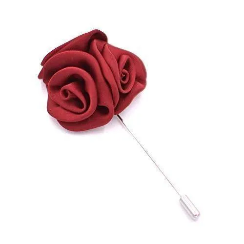 Solid Color Flower Lapel Pin