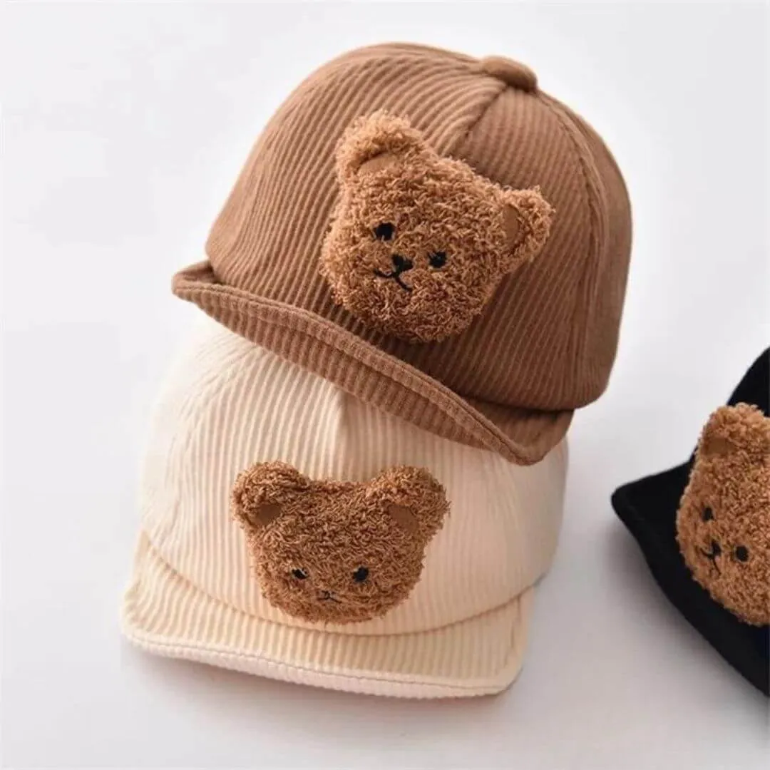 Teddy Corduroy Baby Cap