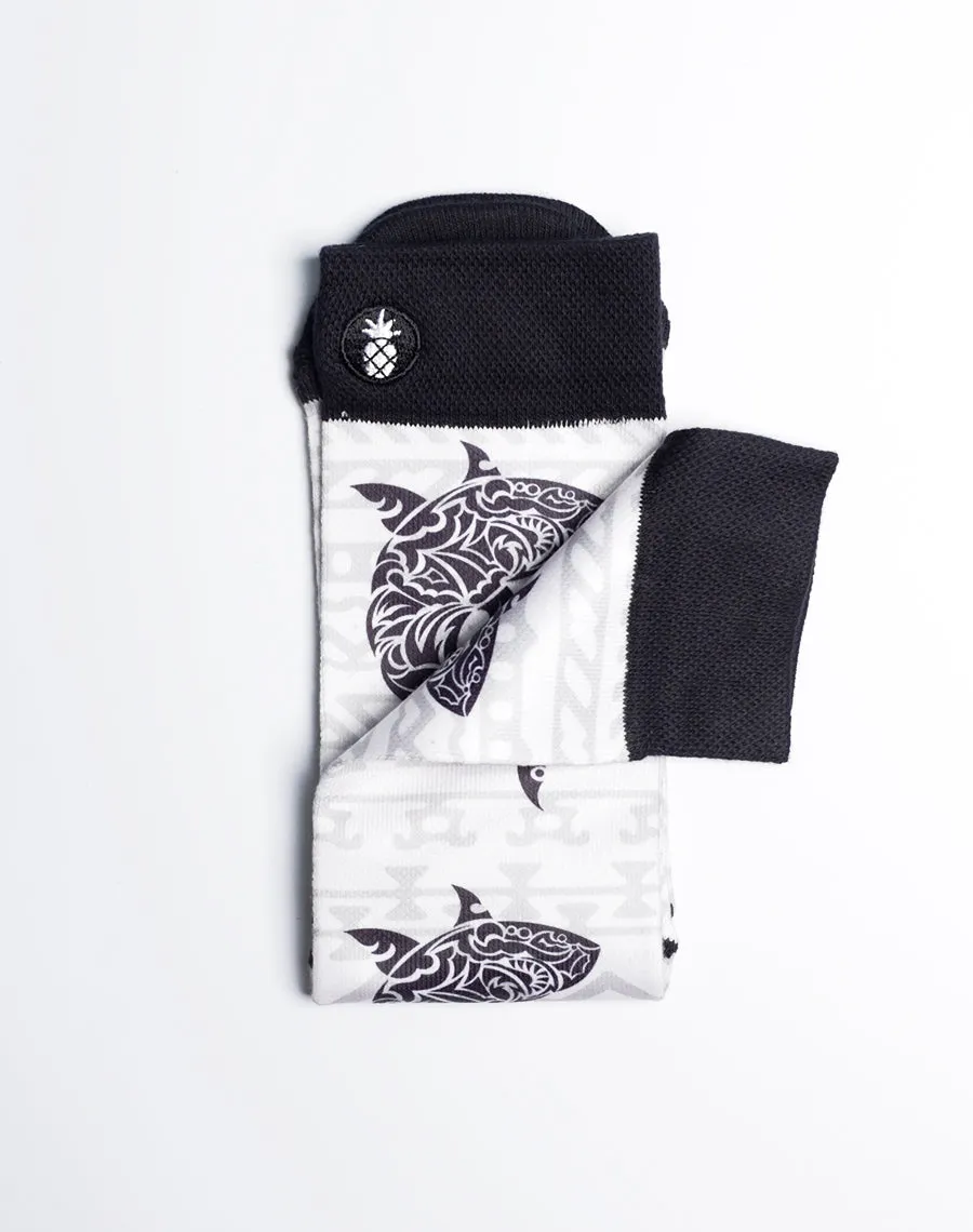 Unisex Tribal Great White Shark Printed Crew Socks