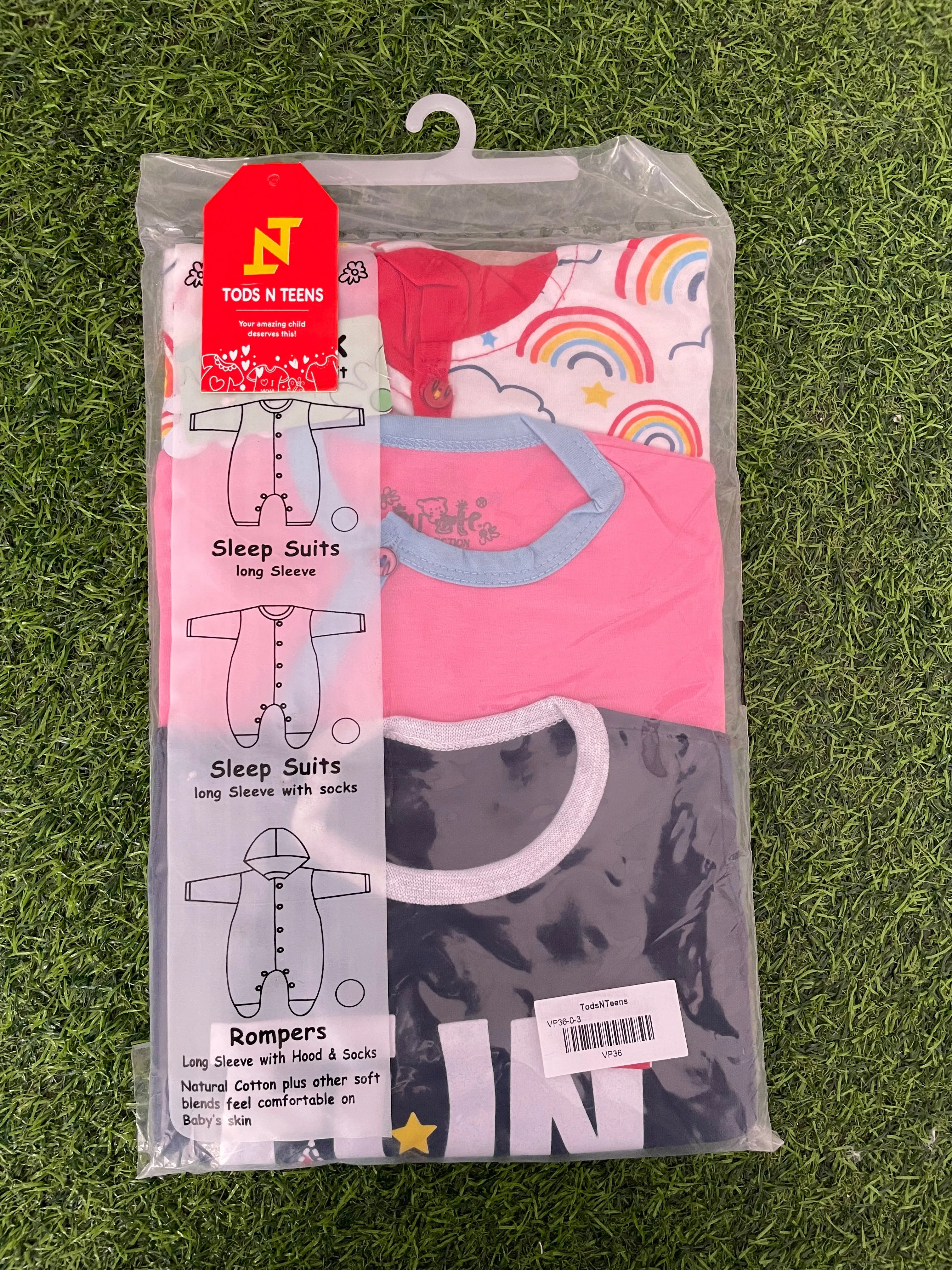 VP36-Pack of 3 sleepsuits