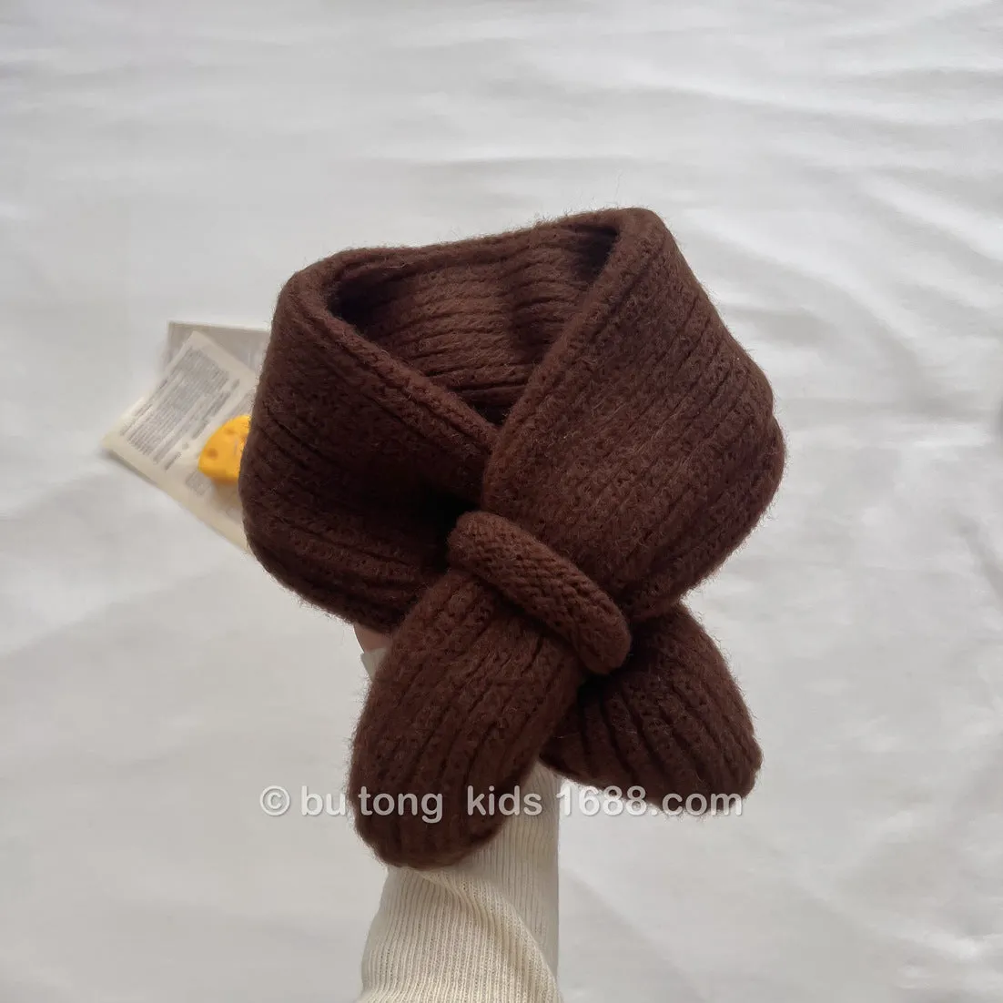 Wholesale Candy Colored Knitted Children's Scarf Neck Warmer Versatile Baby Warm Wool Scarf For Autumn/winter