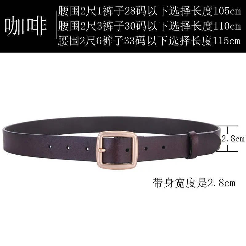 Women Leather Casual Clothing Jeans Belts