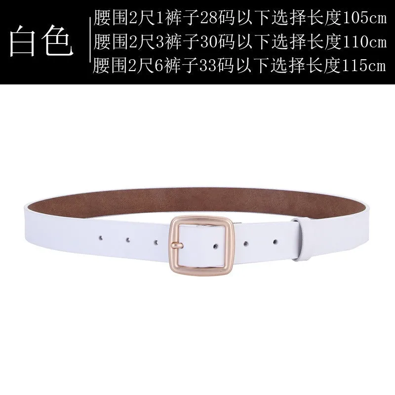 Women Leather Casual Clothing Jeans Belts