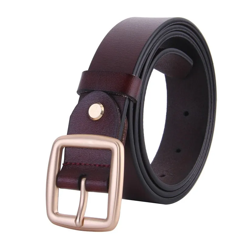 Women Leather Casual Clothing Jeans Belts