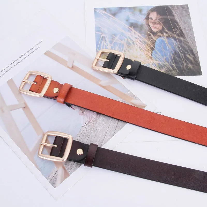 Women Leather Casual Clothing Jeans Belts