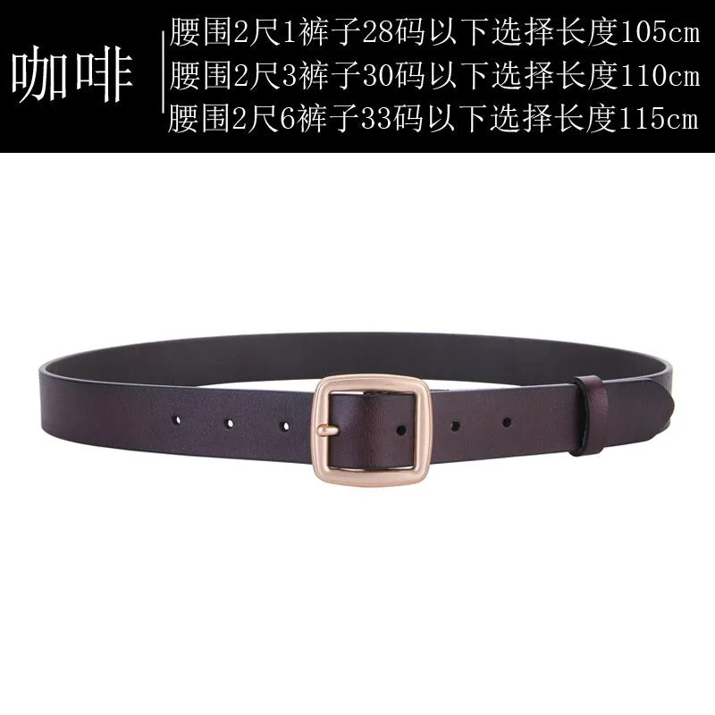 Women Leather Casual Clothing Jeans Belts