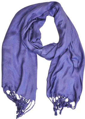 Womens Pashmina Scarf Shawl Wrap Throw Indian Clothing (Blue, 70 x 28 inches)