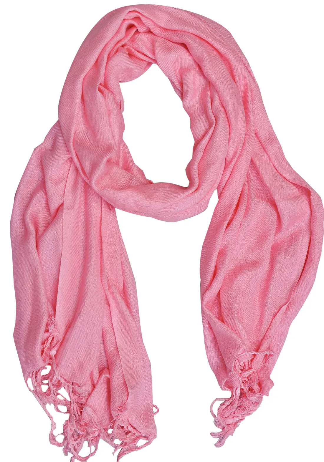 Womens Pashmina Scarf Shawl Wrap Throw Indian Clothing (Pink, 70 x 28 inches)