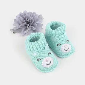 Woolen Baby Socks/Shoes With Ribbon | 0-6M